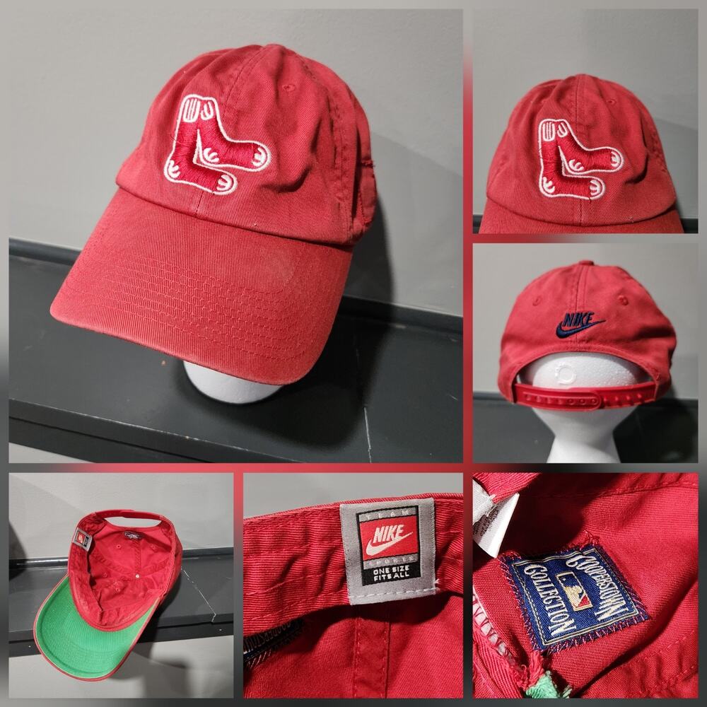 VTG NIKE Team Cooperstown Boston Red Sox MLB Baseball Snapback Hat Cap Mens OSFA
